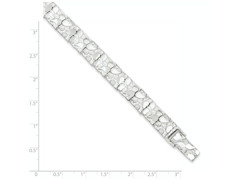 FJC Finejewelers Sterling Silver Nugget Bracelet