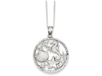FJC Finejewelers Sterling Silver Seahorse, Starfish And Shell Pendant Necklace - Chain Included
