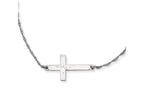 FJC Finejewelers Sterling Silver Large D/c Sideways Cross Necklace