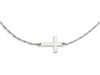 FJC Finejewelers Sterling Silver Large Sideways Cross Necklace