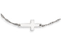 FJC Finejewelers Sterling Silver Small Sideways Cross Necklace