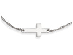 FJC Finejewelers Sterling Silver Small Sideways Cross Necklace