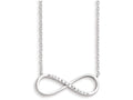 FJC Finejewelers Sterling Silver With CZ Infinity Symbol W/ 2 In Ext Necklace