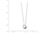 FJC Finejewelers Sterling Silver Cubic Zirconia Pendant On 16 Chain Necklace