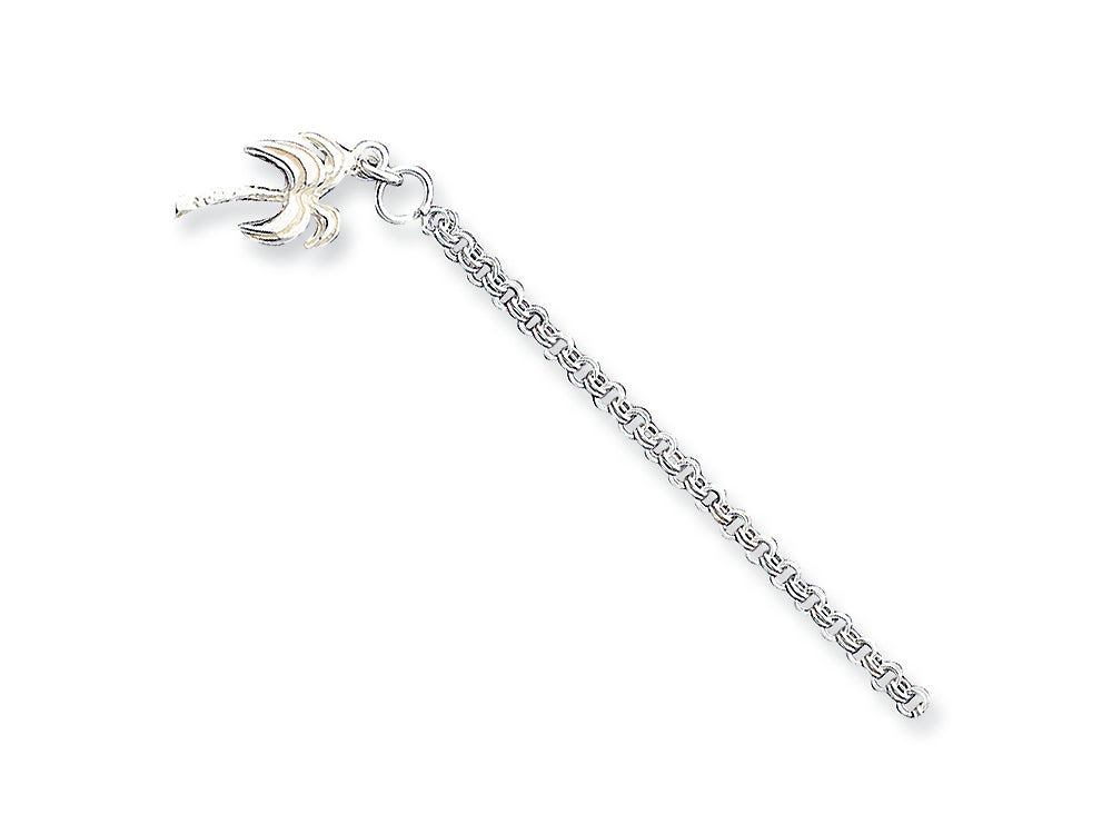 FJC Finejewelers Sterling Silver 10inch Solid Polished Palm Tree Anklet
