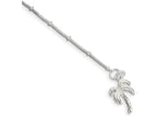 FJC Finejewelers Sterling Silver 10inch Solid Polished Palm Tree Anklet