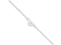 FJC Finejewelers Sterling Silver Flower Charm Anklet