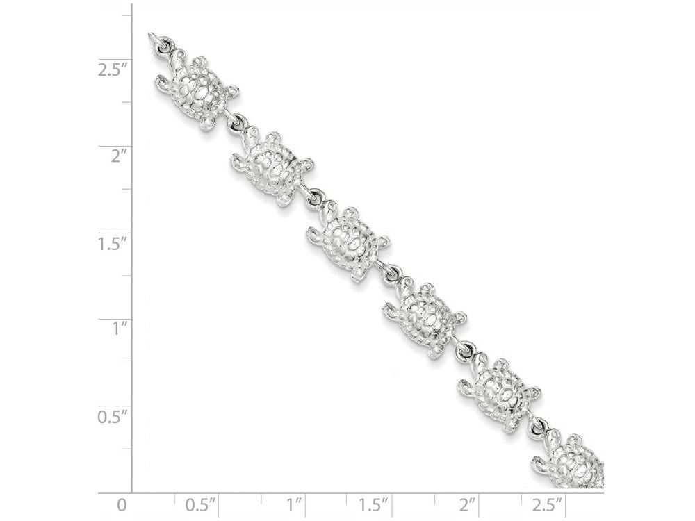 FJC Finejewelers Sterling Silver Turtles Bracelet
