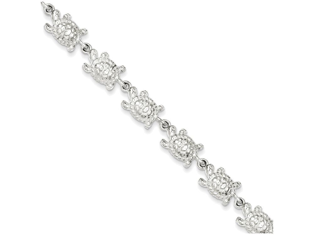 FJC Finejewelers Sterling Silver Turtles Bracelet