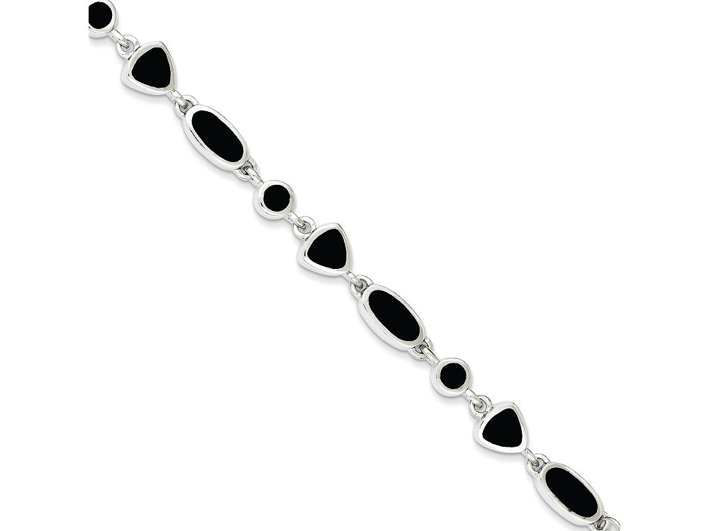 FJC Finejewelers Sterling Silver Onyx Bracelet