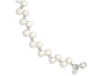 FJC Finejewelers Sterling Silver Freshwater Cultured Button Pearl 7.5in Bracelet