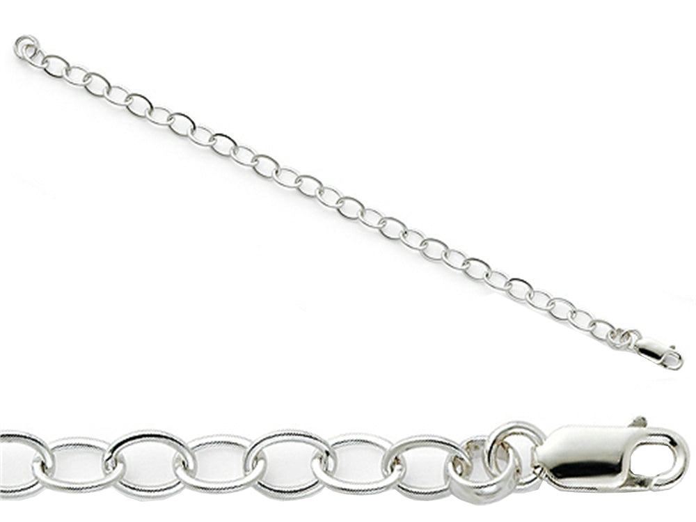 Amore LaVita Sterling Silver 7.5inch Fancy Link Bracelet 7.5 inches