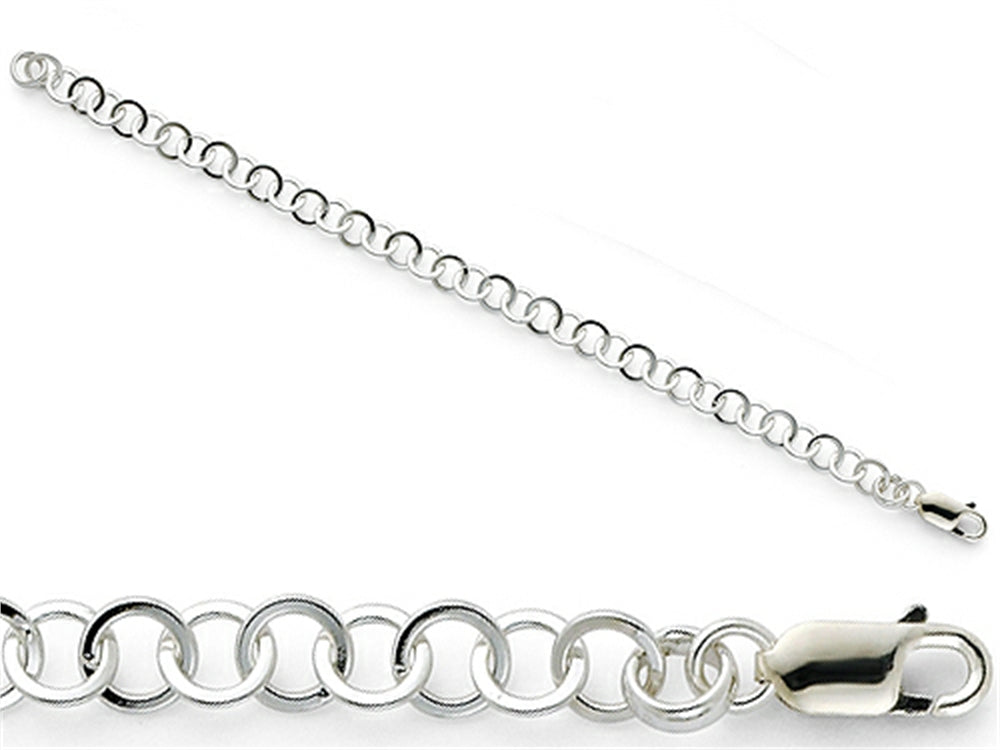 Amore LaVita Sterling Silver 7.5inch Fancy Link Bracelet 7.5 inches