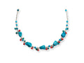 FJC Finejewelers Sterling Silver Dyed Howlite/turquoise/red Coral Necklace