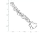 FJC Finejewelers Sterling Silver 7.5inch Polished Fancy Heart Link Bracelet