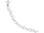 FJC Finejewelers Sterling Silver 7inch Polished Fancy Heart Link Bracelet