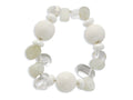 FJC Finejewelers Sterling Silver Coral Jade Moonstone Rock Quartz Stretch Bracelet