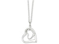 FJC Finejewelers Sterling Silver Double Heart Necklace