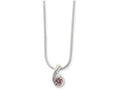 FJC Finejewelers Sterling Silver Pink Cubic Zirconia Pendant Necklace - Chain Included