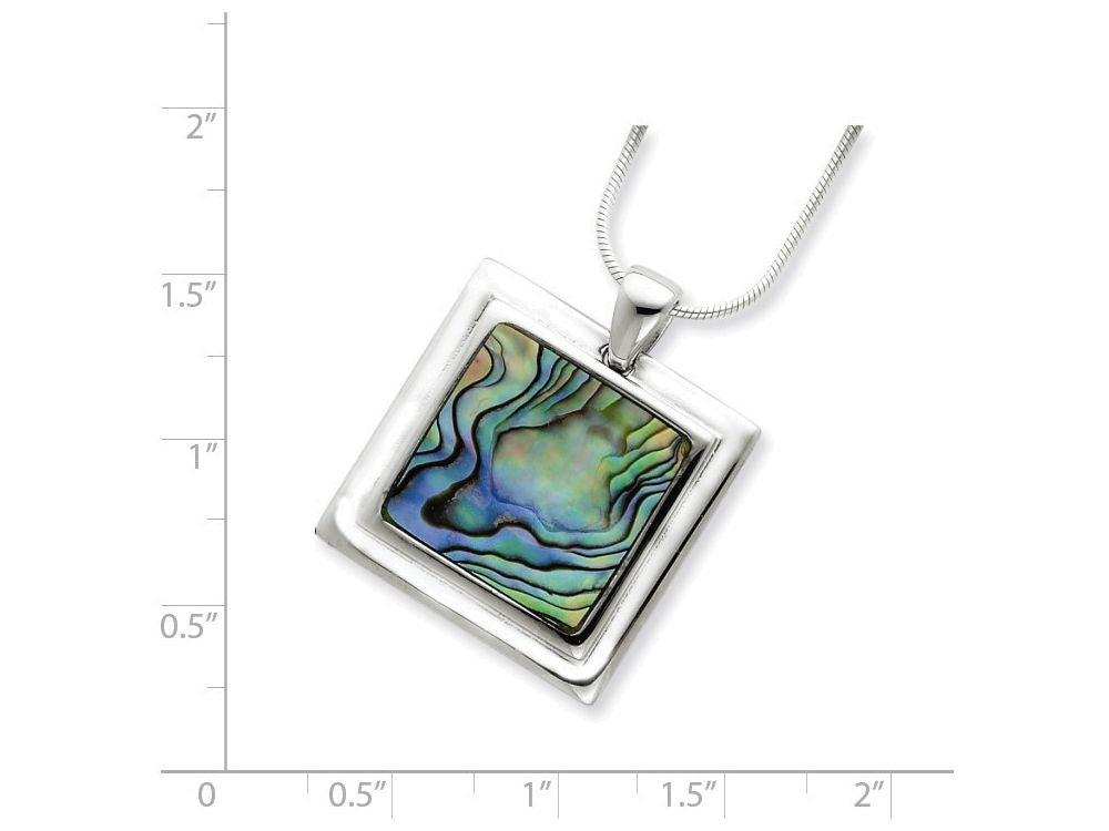 FJC Finejewelers Sterling Silver Abalone Pendant Necklace