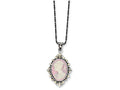 FJC Finejewelers Sterling Silver Crystal Cameo Pendant Necklace W/ 16 Chain - Chain Included