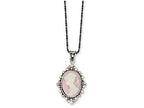 FJC Finejewelers Sterling Silver Crystal Cameo Pendant Necklace W/ 16 Chain - Chain Included
