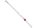 FJC Finejewelers Sterling Silver Polished Lady Bug Baby Engraveable Id Bracelet
