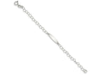 FJC Finejewelers Sterling Silver Polished Engraveable Children's Id Heart Link Bracelet