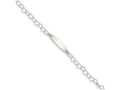 FJC Finejewelers Sterling Silver Polished Engraveable Children's Id Heart Link Bracelet