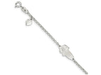 FJC Finejewelers Sterling Silver Polished Teddy Bear Baby Engraveable Id Bracelet