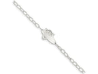 FJC Finejewelers Sterling Silver Polished Angel Baby Engraveable Id Bracelet
