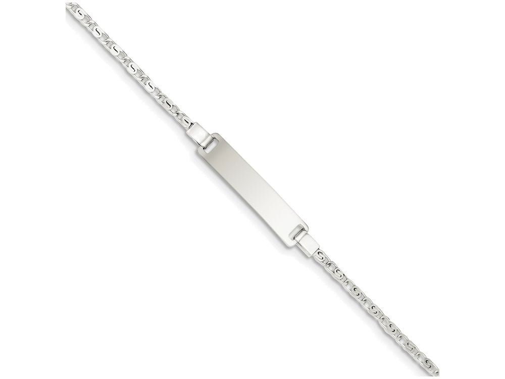 FJC Finejewelers Sterling Silver Polished Engraveable Children's Id Bracelet