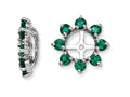 FJC Finejewelers Sterling Silver Created Emerald Earring Jackets