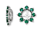 FJC Finejewelers Sterling Silver Created Emerald Earring Jackets