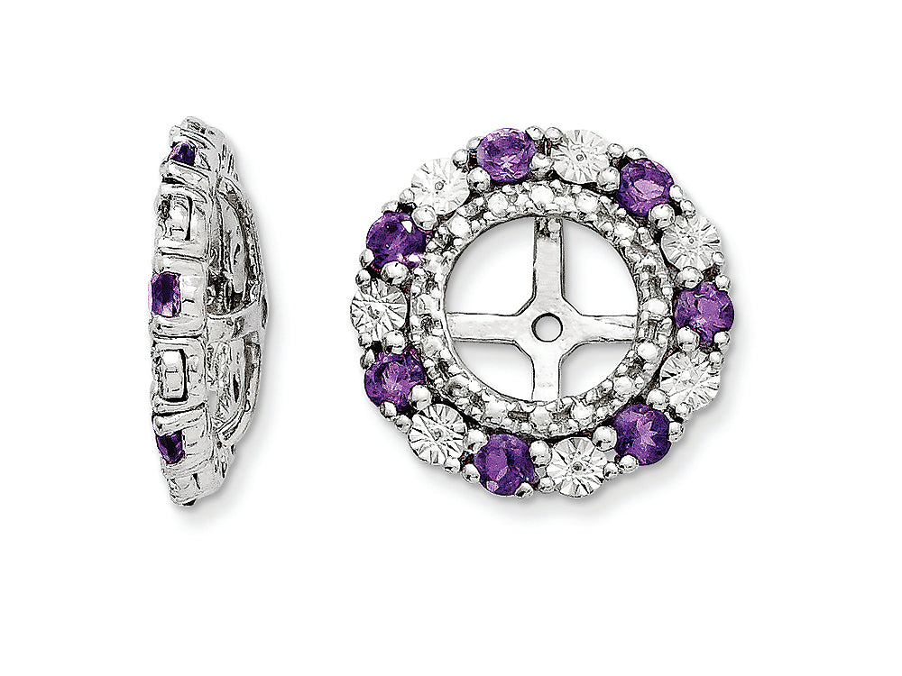 FJC Finejewelers Sterling Silver Amethyst Earring Jackets