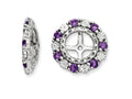 FJC Finejewelers Sterling Silver Amethyst Earring Jackets
