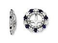 FJC Finejewelers Sterling Silver Created Blue Sapphire Earring Jackets (6.25mm Opening)