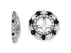 FJC Finejewelers Sterling Silver Created Blue Sapphire Earring Jackets (6.25mm Opening)