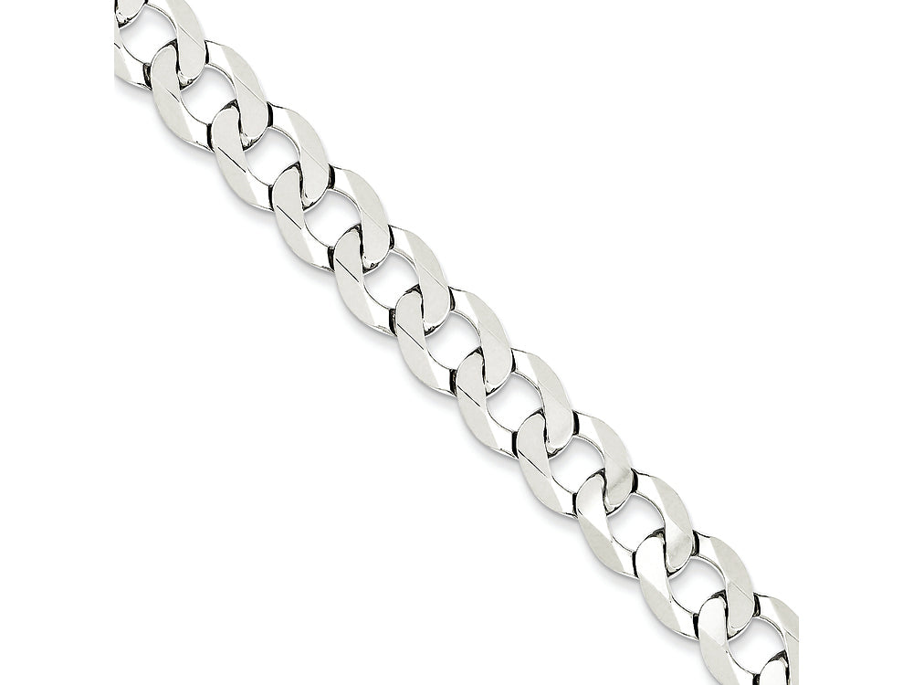 FJC Finejewelers 18 Inch Sterling Silver 9.75mm Close Link Flat Curb Chain Necklace
