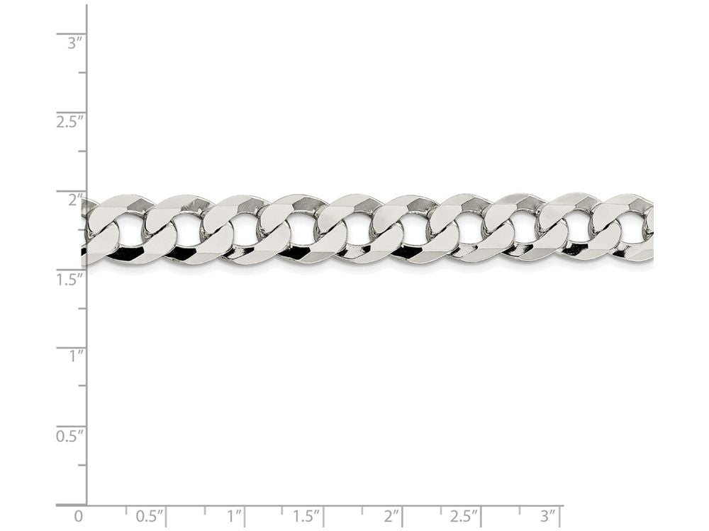 FJC Finejewelers 20 Inch Sterling Silver 11.75mm Close Link Flat Curb Chain Necklace