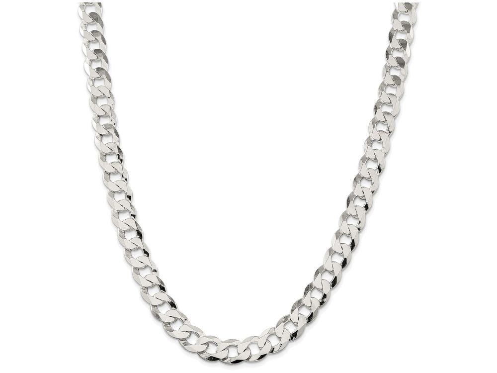 FJC Finejewelers 20 Inch Sterling Silver 11.75mm Close Link Flat Curb Chain Necklace