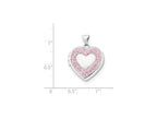 FJC Finejewelers Sterling Silver 18mm Heart Light Rose Preciosa Elements Border Locket Necklace