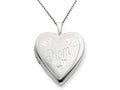FJC Finejewelers 925 Sterling Silver 20mm MOM Heart Locket Necklace - Chain Included