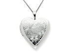 FJC Finejewelers 925 Sterling Silver 20mm with Daisies Heart Locket Necklace - Chain Included
