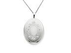 FJC Finejewelers 925 Sterling Silver 20mm Oval with Flowers Oval Locket Necklace - Chain Included