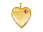 FJC Finejewelers 1/20 Gold Filled 20mm Enameled I Love You Heart Locket Necklace - Chain Included