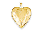 FJC Finejewelers 1/20 Gold Filled 20mm Side Swirled Heart Locket Necklace - Chain Included