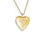 FJC Finejewelers 1/20 Gold Filled 20mm Diamond in Heart Forever Heart Locket Necklace - Chain Included