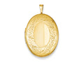 FJC Finejewelers 1/20 Gold Filled 20mm Leaf Border Oval Locket Necklace - Chain Included