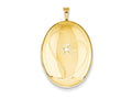 FJC Finejewelers 1/20 Gold Filled 20mm Diamond in Heart Oval Locket Necklace - Chain Included